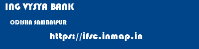 ING VYSYA BANK  ODISHA SAMBALPUR    ifsc code